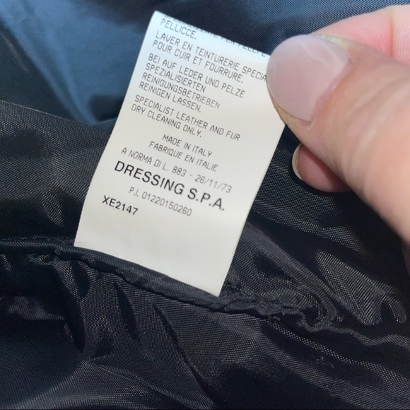 Roberta Scarpa Cotton Leather Moto Bomber Jacket Black Size 6 Italy - Picture 13 of 14